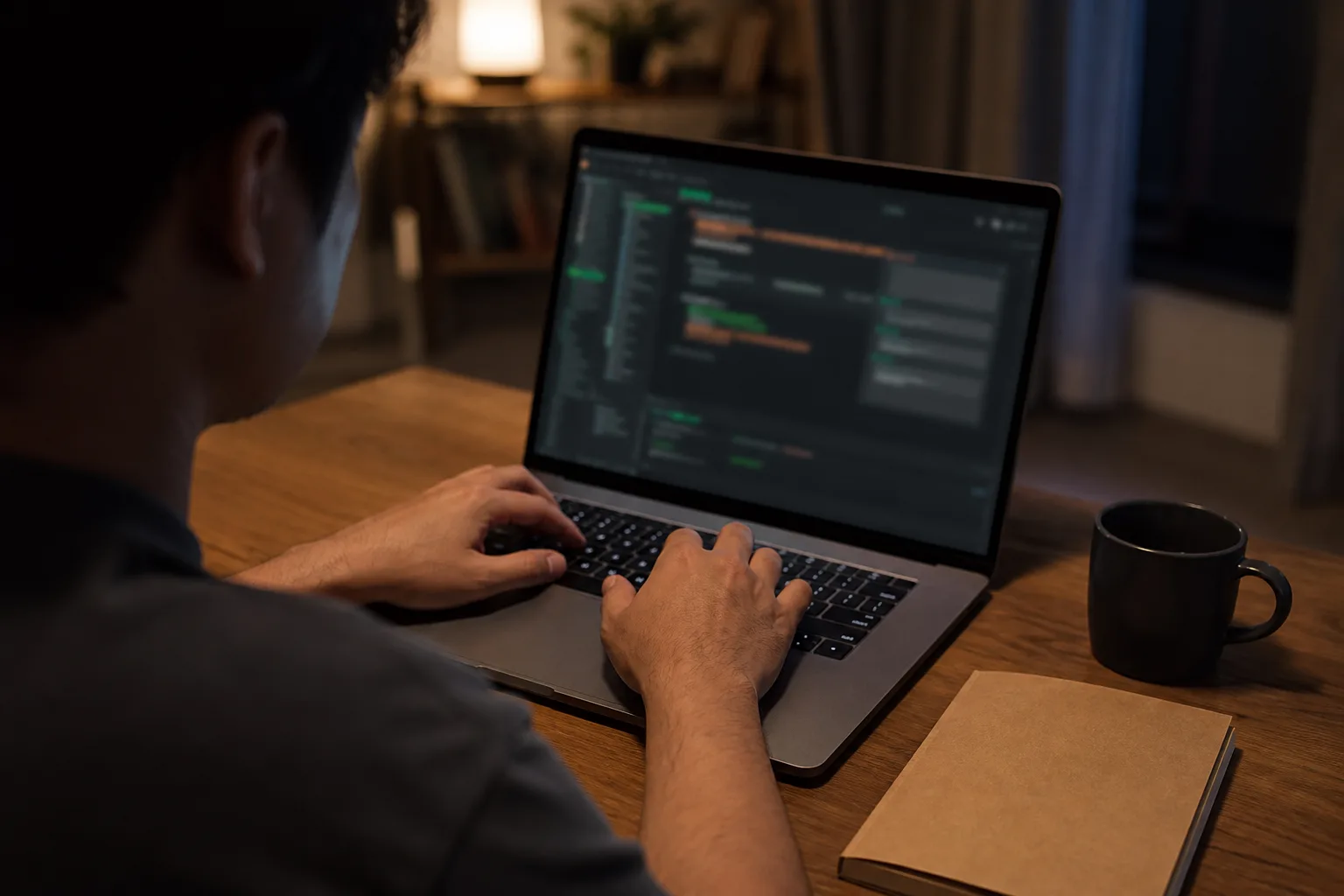 Menyusun aplikasi dengan AI di laptop