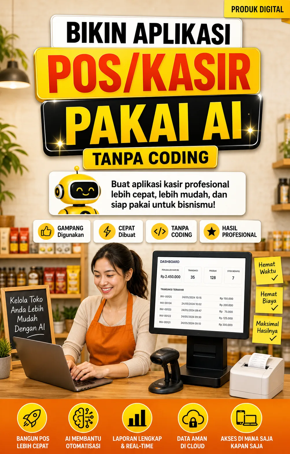 Bikin aplikasi POS kasir pakai AI